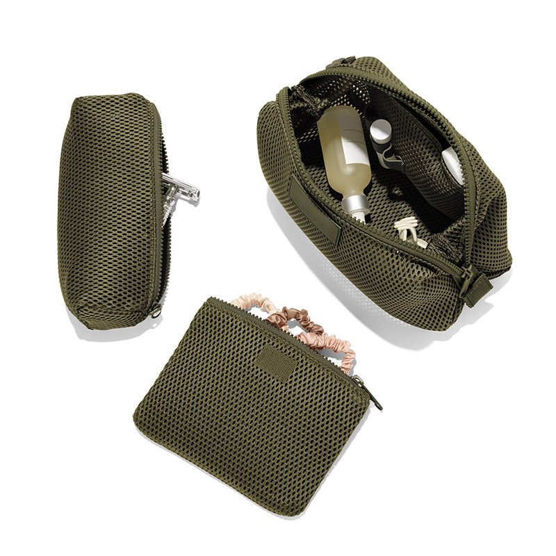Wholesale Custom Mesh cloth bag cosmetics Organized Neoprene Outer Travel Toiletry bag Women's Makeup bag