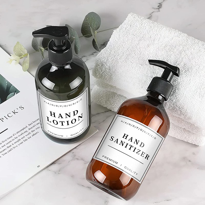Custom Waterproof Hand Soap Label Stickers Kitchen Containers Labels For Home Kitchen Bathroom Soap Dispenser