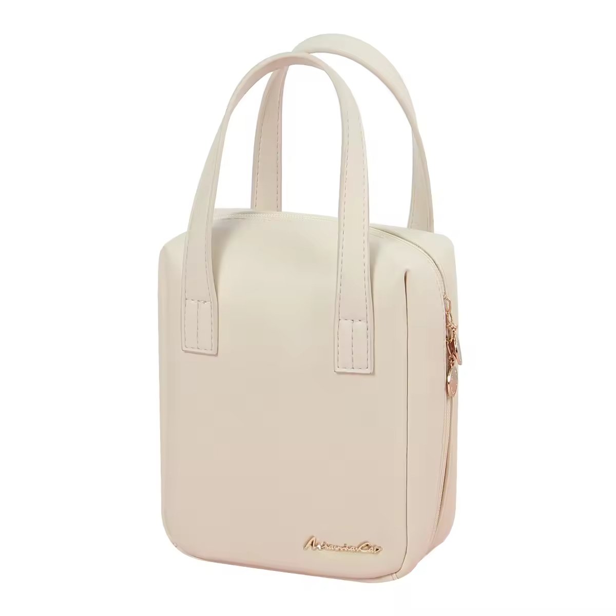 Custom Logo Women Pink Pu Luxury Large Capacity Waterproof Leather Wash Toiletry Travel Cosmetic Makeup Bag