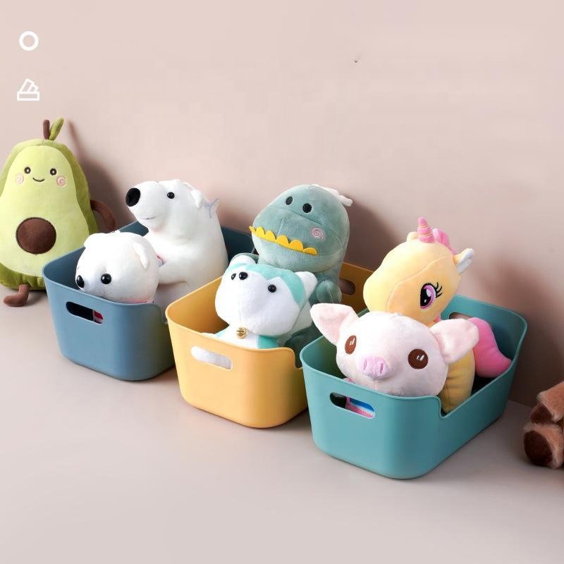 Plastic Storage Bins Baskets Small Containers Pantry Organization Cabinet Organizers Box With Handle For Kitchen Bathroom