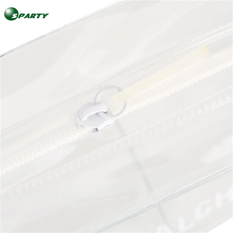 OEM Custom Logo Biodegradable Transparent Travel Zipper Pouch Women Beauty Waterproof Zipper Makeup Bag PVC Clear Cosmetic Bag