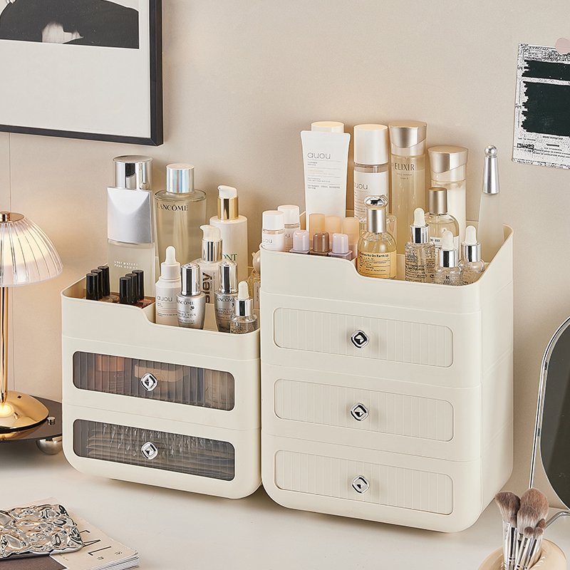 Household Large Cosmetics Storage Rack Multi-Layer Dustproof Cosmetics Storage Box