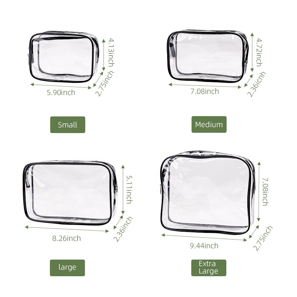 Transparent Waterproof Toilet PVC Cosmetic Storage bag Clear Travel Makeup Pouch