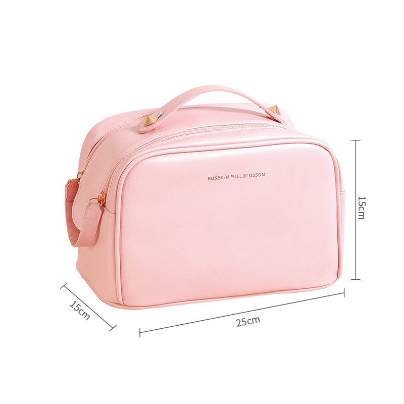 Wholesale PU Travel Toiletry Bag Large Capacity Waterproof Cosmetic Storage Organizer