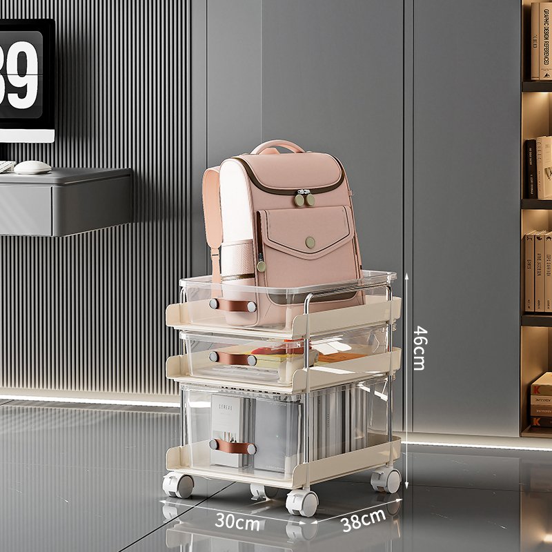 XJH Mobile Storage Cart with Pulley Convenient Backpack Desk Accessory