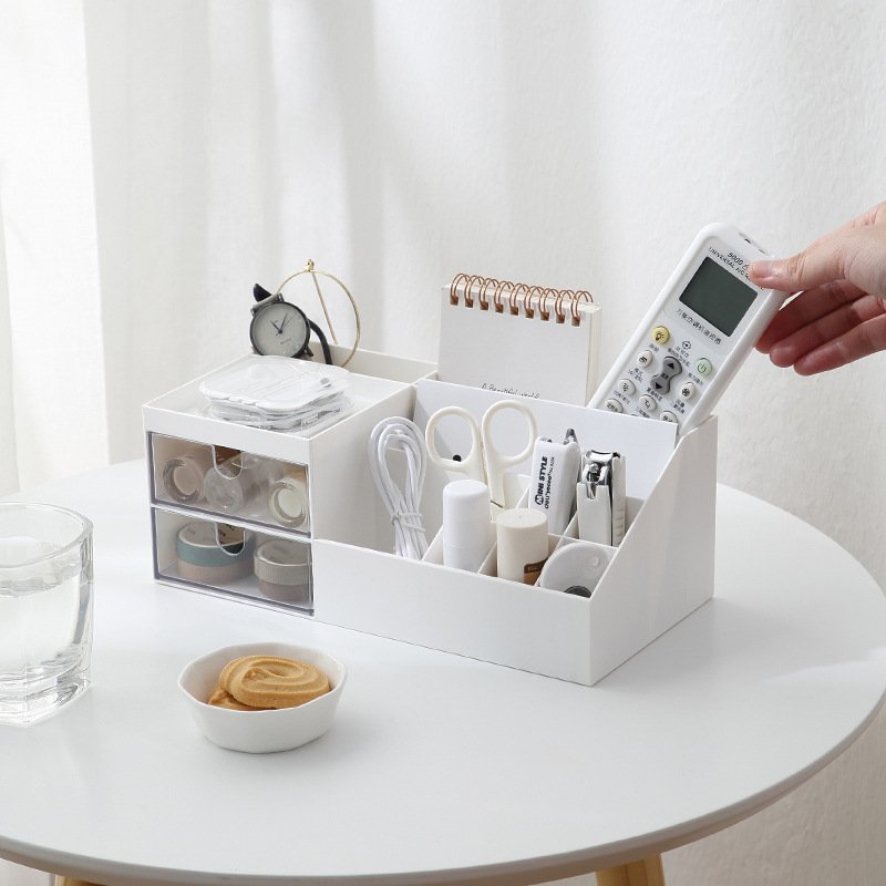 Makeup Organizer with Drawers Jewelry Box Multifunction Desk Organizer Storage for Beauty Products Brushes Jewelry Organizer