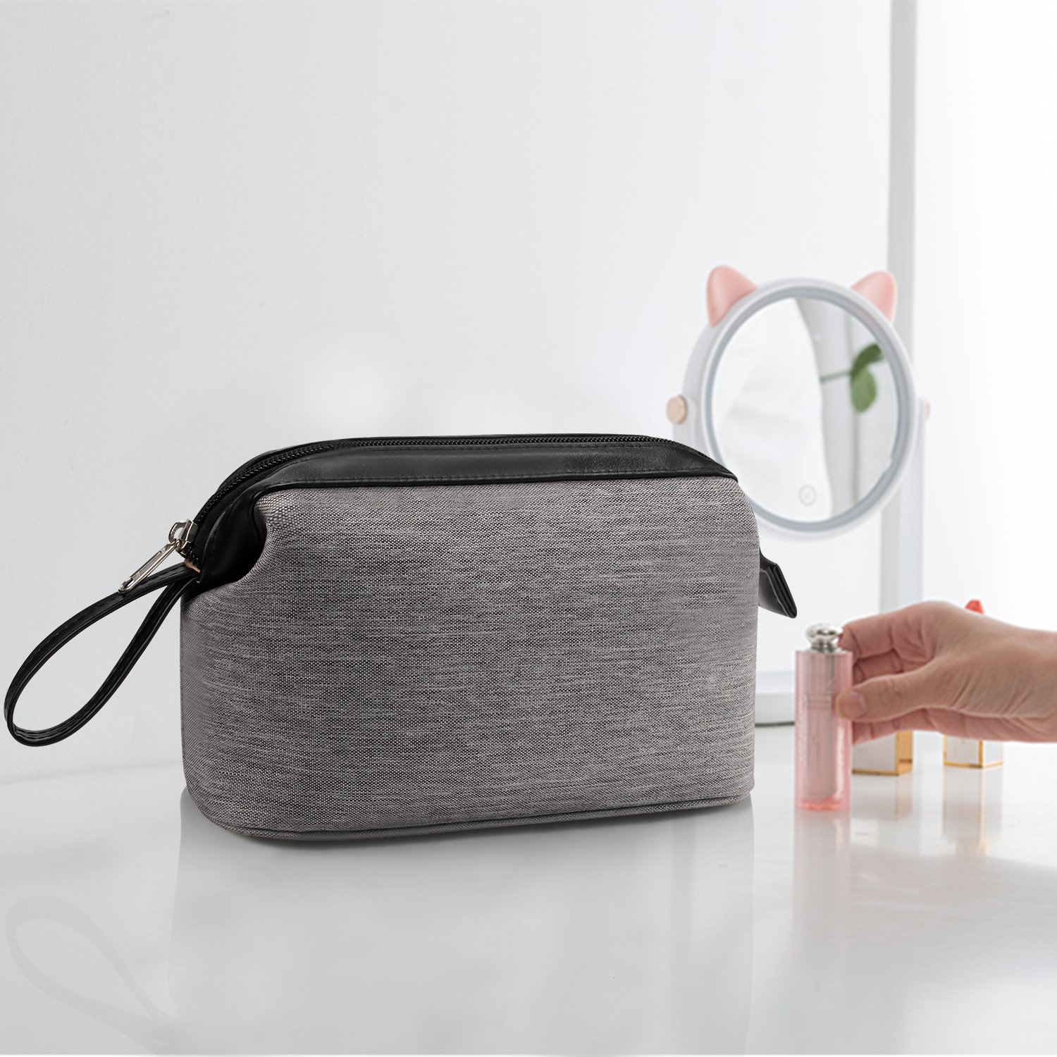 Custom Logo Men Oxford Travel Toiletry Bag Waterproof Shaving Storage Bag Women Makeup Shower Organizer Toiletries Cosmetic Bags