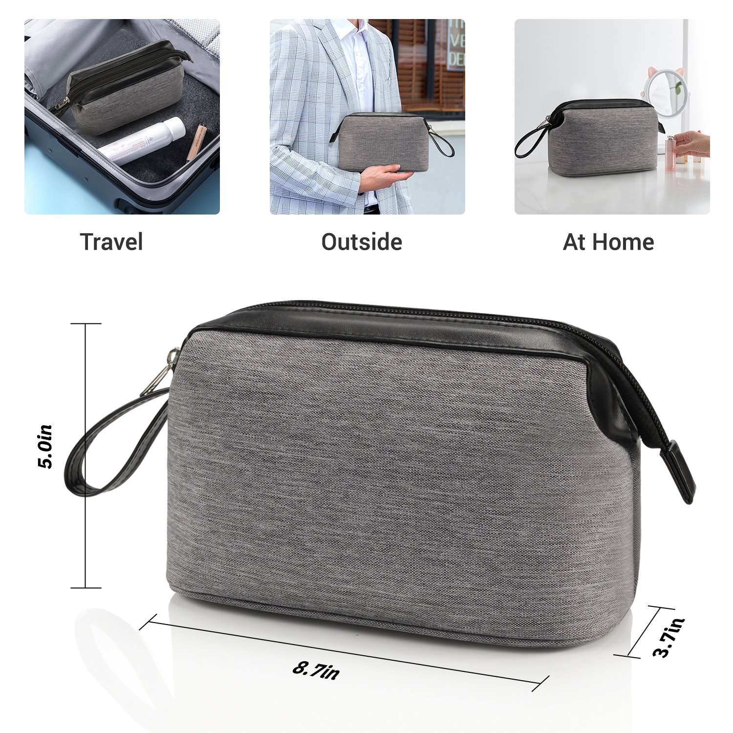 Custom Logo Men Oxford Travel Toiletry Bag Waterproof Shaving Storage Bag Women Makeup Shower Organizer Toiletries Cosmetic Bags