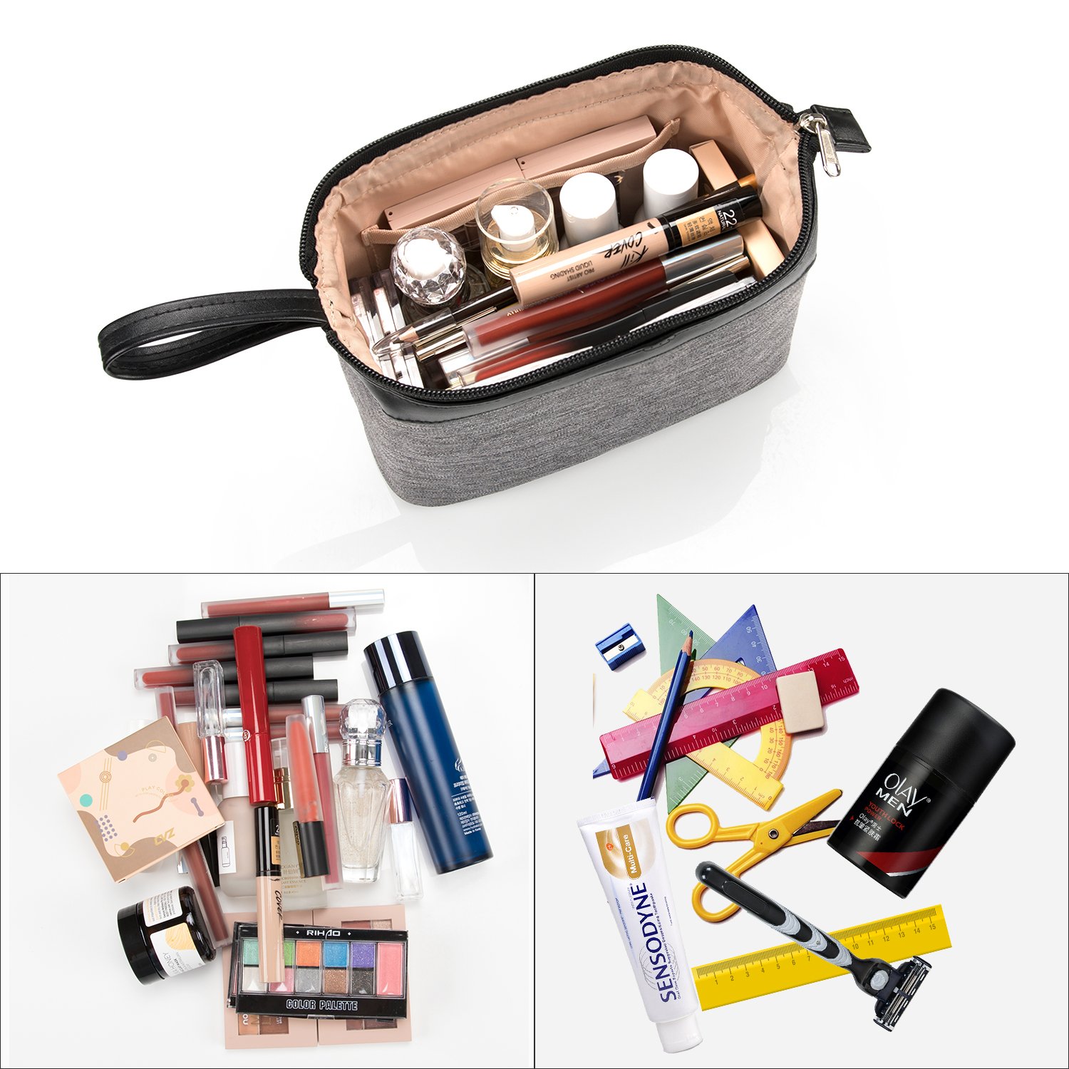 Custom Logo Men Oxford Travel Toiletry Bag Waterproof Shaving Storage Bag Women Makeup Shower Organizer Toiletries Cosmetic Bags
