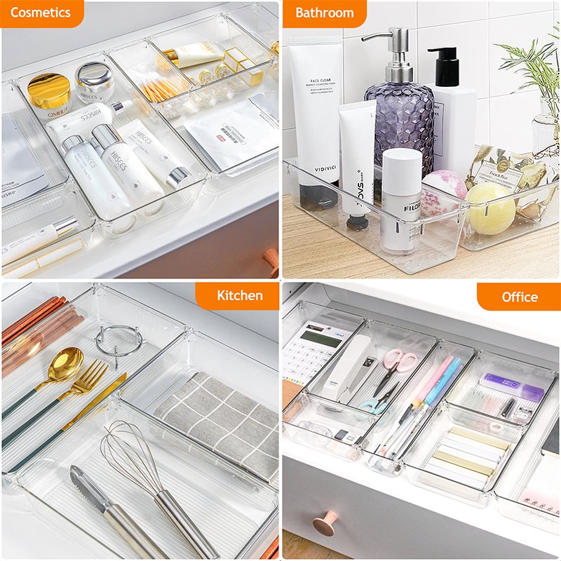 Practical and Durable Table Small Parts Case Drawer Box kitchen Drawer Organizer 28 Piece