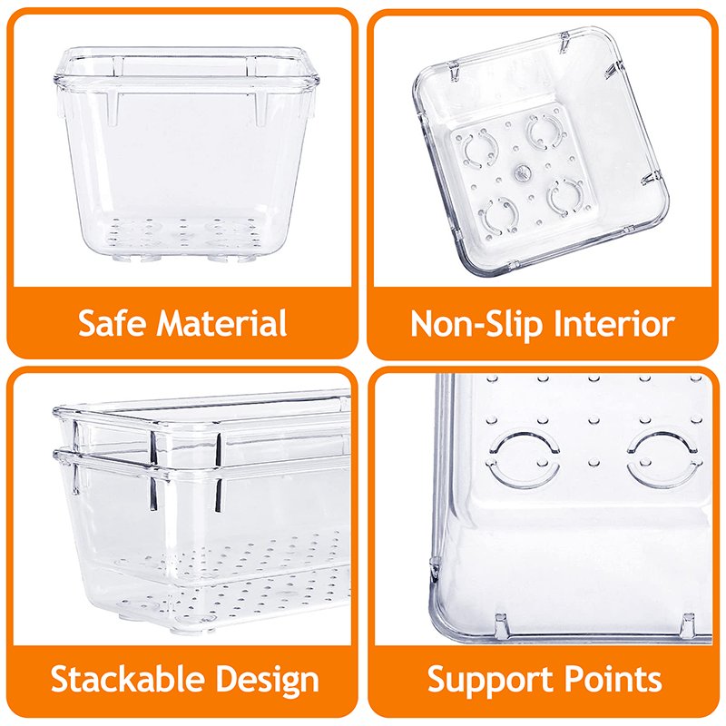 Practical and Durable Table Small Parts Case Drawer Box kitchen Drawer Organizer 28 Piece