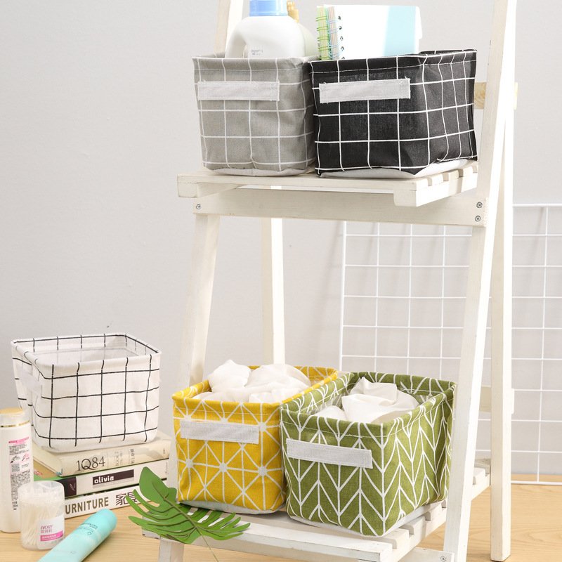 Home Decor Home Toy Kitchen Food Fruit Container Cases Office Desktop Sundries Cosmetic Organizer Fabric Storage Basket
