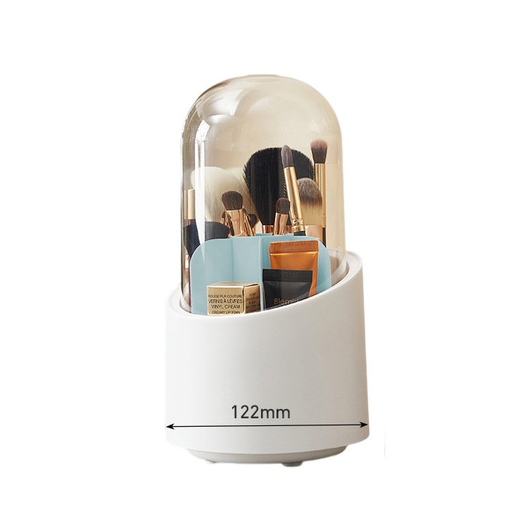 High Quality Dustproof Makeup Holders And Countertop Organizers Rotating Makeup Brush Cosmetics Organizer With Lids