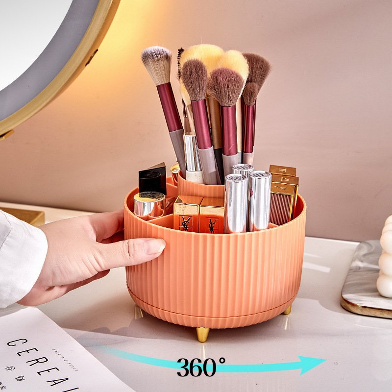 Pencil Holder For Desk 5 Slots 360°degree Rotating Desk Organizers And Accessories Desktop Storage Stationery Supplies Organizer