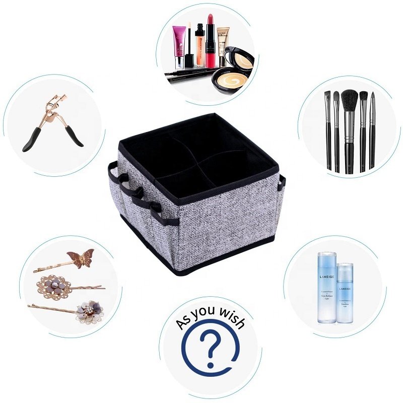 Makeup Organizer Cosmetic Storage Drawer Organizers Foldable Storage Bins