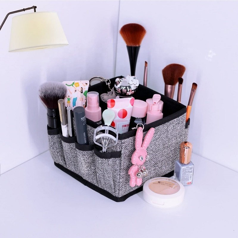 Makeup Organizer Cosmetic Storage Drawer Organizers Foldable Storage Bins