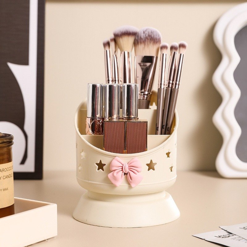 Cream Based Desktop Dressing Table Eyebrow Pencil Lipstick Organizing Box Office Desktop Pen Holder Cosmetics Storage Box