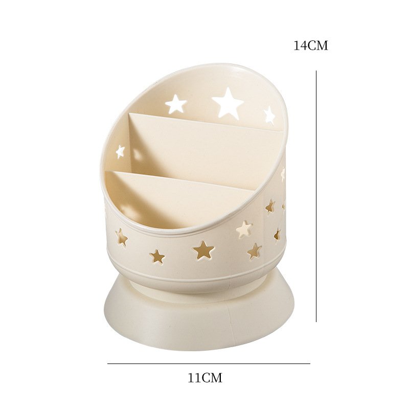 Cream Based Desktop Dressing Table Eyebrow Pencil Lipstick Organizing Box Office Desktop Pen Holder Cosmetics Storage Box