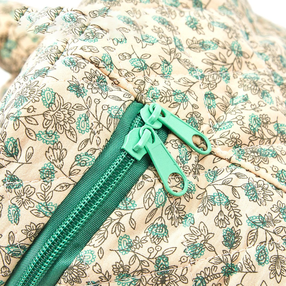 Cute portable quilted travel organizing toiletry bag with customized floral