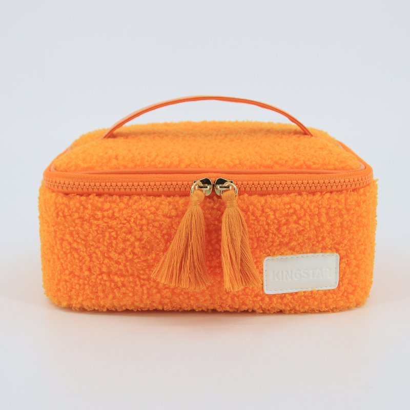 Hot Selling Large Capacity teddy Travel Cosmetic Bag Travel Toiletry Bag Makeup Pouch with Handle for Women