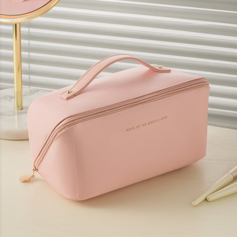 Organ Pillow Cosmetic Bag PU Leather Toiletry Bag Ins High-looking Handbag Travel Portable Makeup Storage Bag