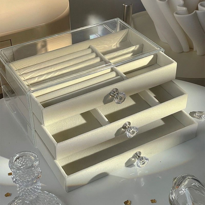 OWNSWING Makeup Storage Organizer Cosmetic Storage Container With Drawer Plastic Makeup Holder