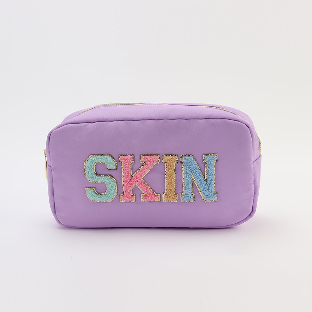 Low MOQ High Quality Portable Durable Zippered nylon Women's Messenger Travel Toiletry pink Make Up Organizer Cosmetic Pouch
