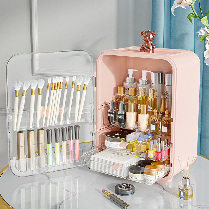 DS3784 Desk Countertop Makeup Organizer for Perfumes Lipsticks Skincare Holder Makeup Storage Box Cosmetics Display Case
