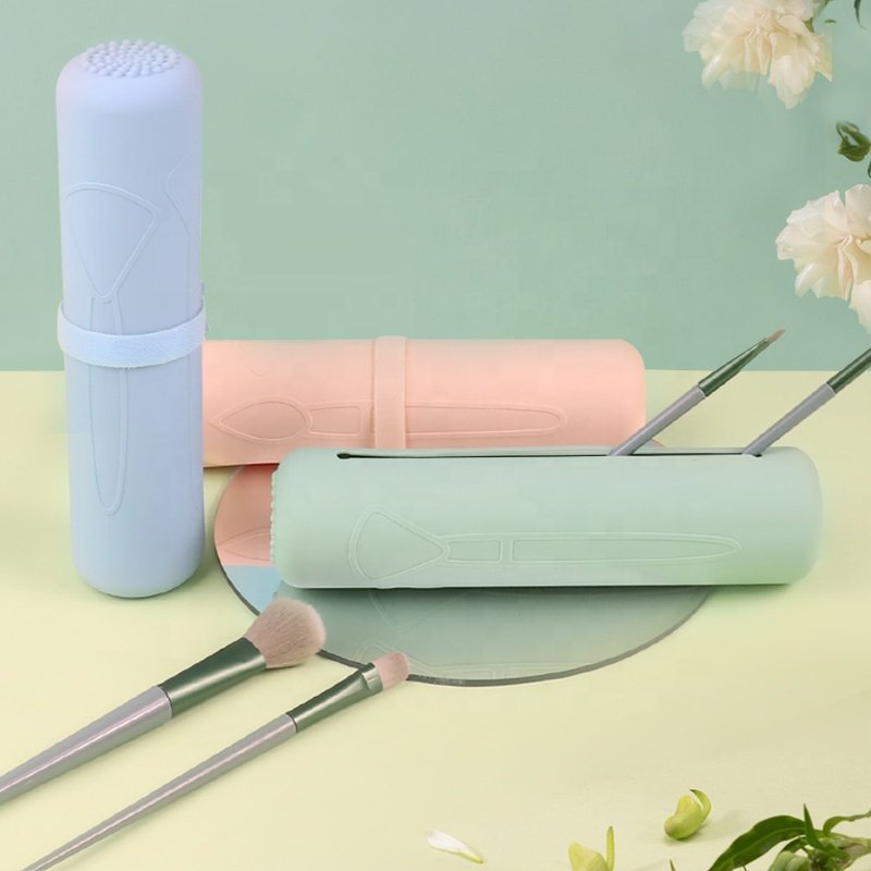 Wellfine Premium Cosmetic Makeup Brush Bag for Foundation Blending Blush Concealer Eye Shadow Cosmetic Makeup Bag
