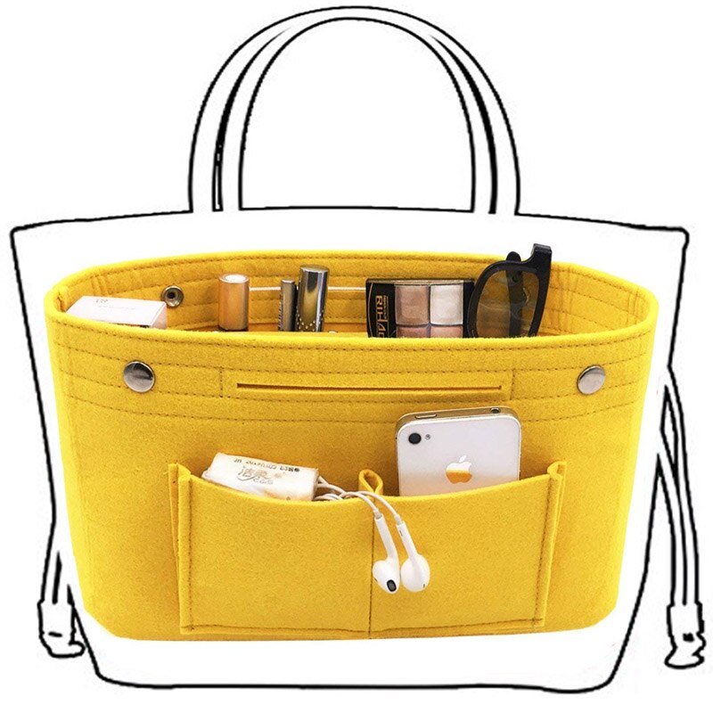 Felt Travel Bag Insert Liner Makeup Organiser Women Ace Organizers Handbag Pouch