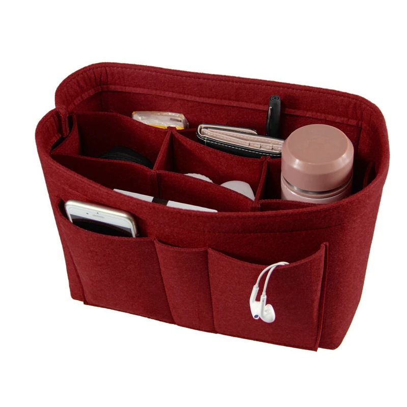 Felt Travel Bag Insert Liner Makeup Organiser Women Ace Organizers Handbag Pouch