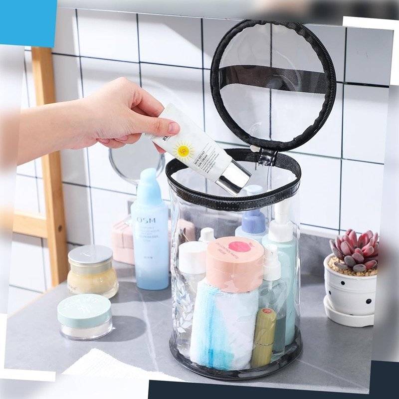 Clear Toiletry Bag Waterproof Lotion Bag Makeup Travel Bag Makeup Case.