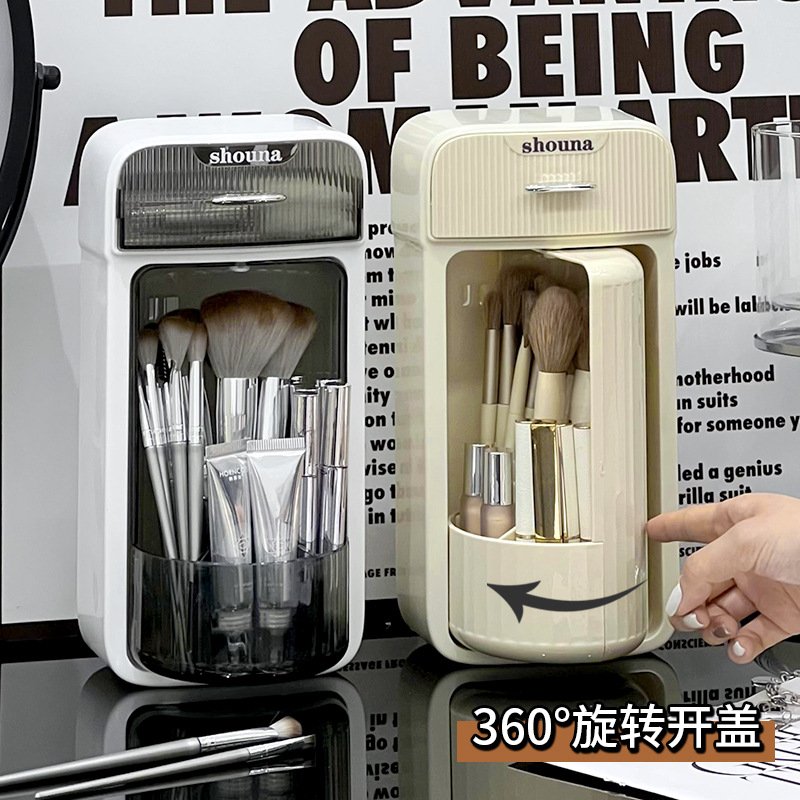 Makeup Storage Organizer Cosmetic Storage Box and Brush Storage Box SkinCare Organizers for Bathroom