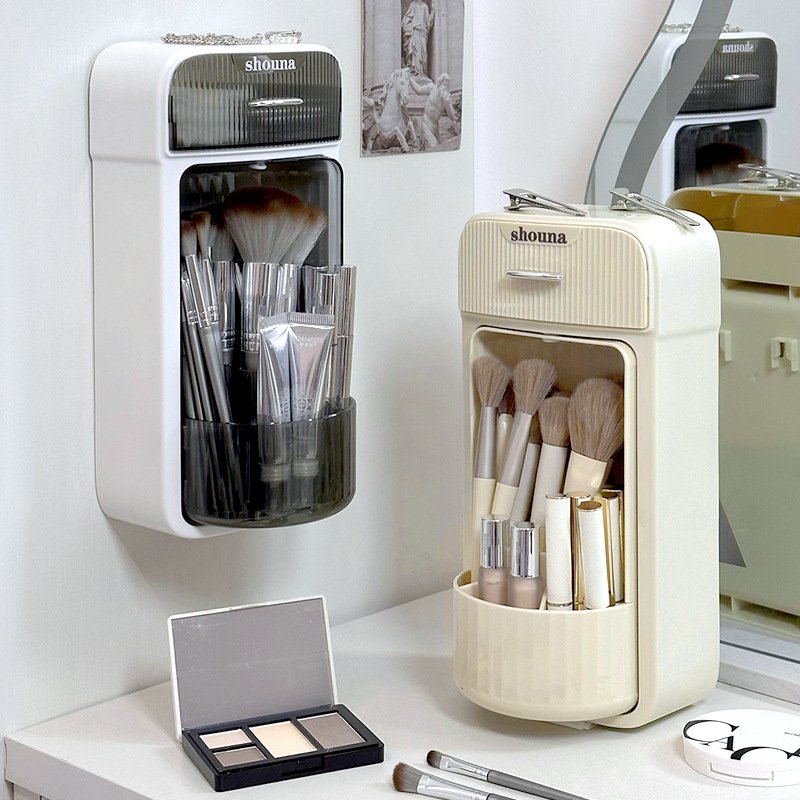 Makeup Storage Organizer Cosmetic Storage Box and Brush Storage Box SkinCare Organizers for Bathroom