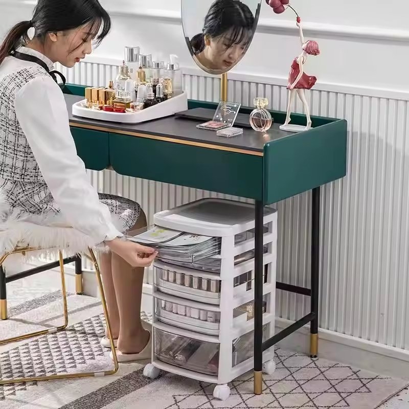 Ready To Ship Desktop Drawer cosmetics Storage Box makeup Organizer Desktop Cosmetics Plastic Storage Box