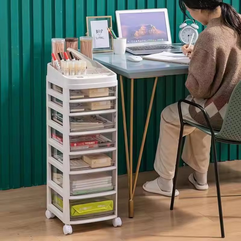 Ready To Ship Desktop Drawer cosmetics Storage Box makeup Organizer Desktop Cosmetics Plastic Storage Box