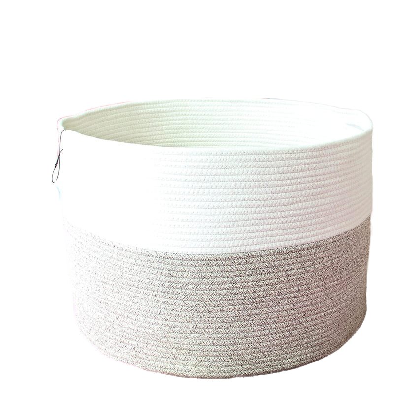 2024 new combination three-piece rectangular cotton rope braided storage basket Desktop sundry basket cosmetics storage basket
