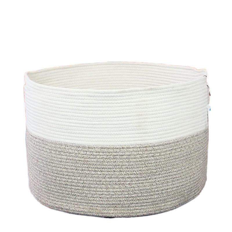 2024 new combination three-piece rectangular cotton rope braided storage basket Desktop sundry basket cosmetics storage basket