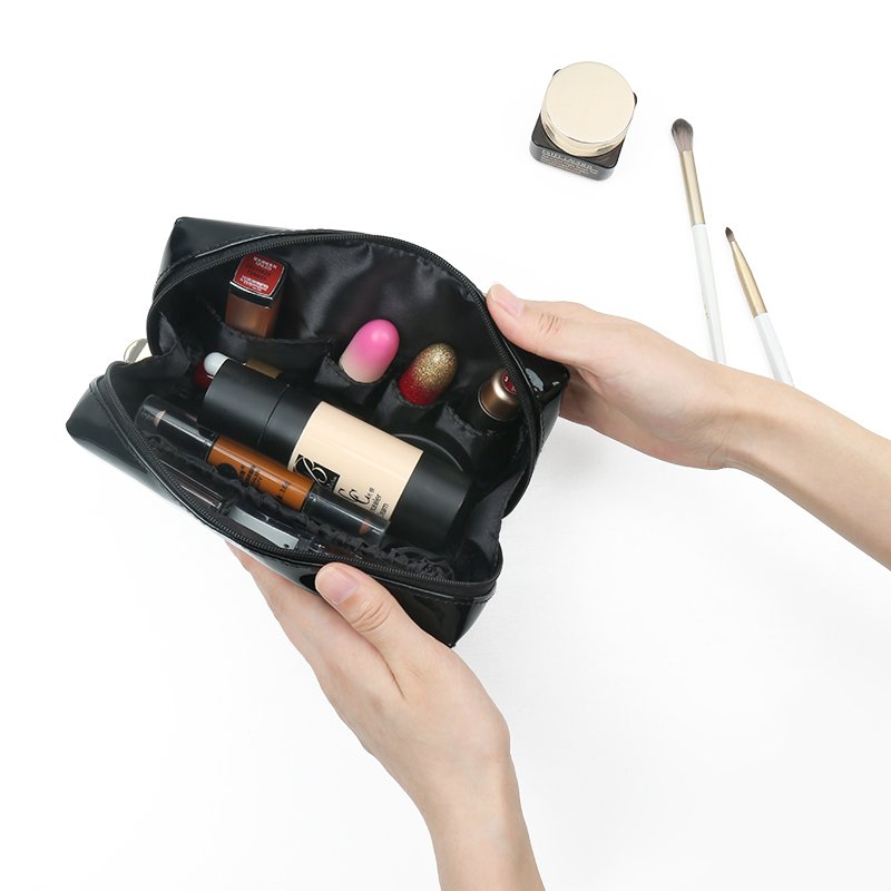 Waterproof Outdoor Travel Storage Mini Toiletry Zipper Make Up Brush PU Washing Travel Trendy Makeup Bag