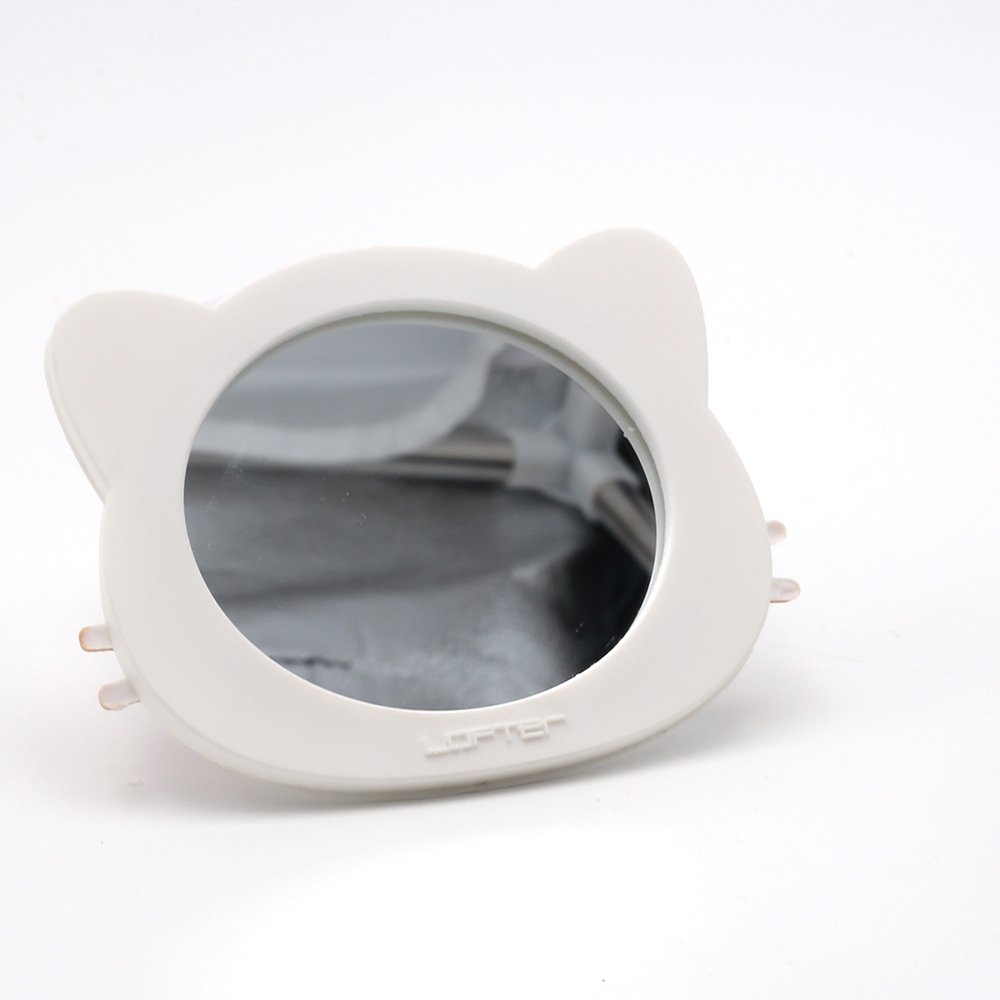 Wholesale Good Quality Custom Cute Cat Mirror Pvc Single Side Makeup Hand Mirror