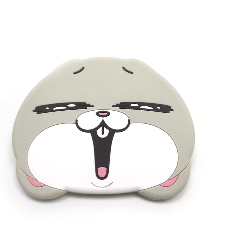 Wholesale Good Quality Custom Cute Cat Mirror Pvc Single Side Makeup Hand Mirror