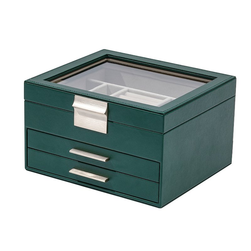 PU Leather Jewelry Storage Organizer jewelry display box Stylish And Well Organized Jewelry Case