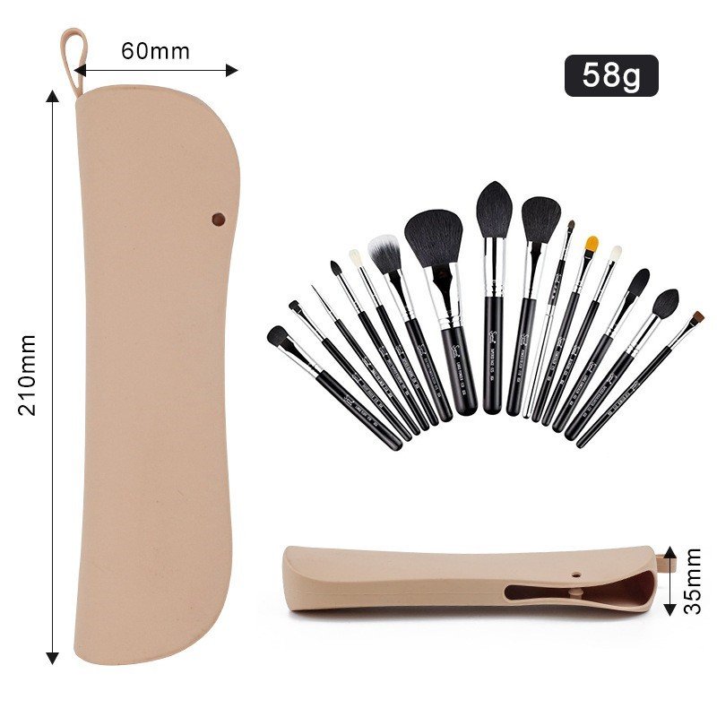 Portable Make Up Holder Silicone Cosmetic Travel Makeup Brush Pouch Women Mini Travel Makeup Storage Bag Organizer