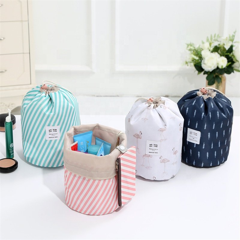 Cute Toiletry Organizers travel organizer Folding Cosmetic Underwear Pouch Case Collapsible Makeup Storage Bags with drawstring