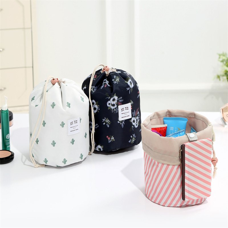 Cute Toiletry Organizers travel organizer Folding Cosmetic Underwear Pouch Case Collapsible Makeup Storage Bags with drawstring