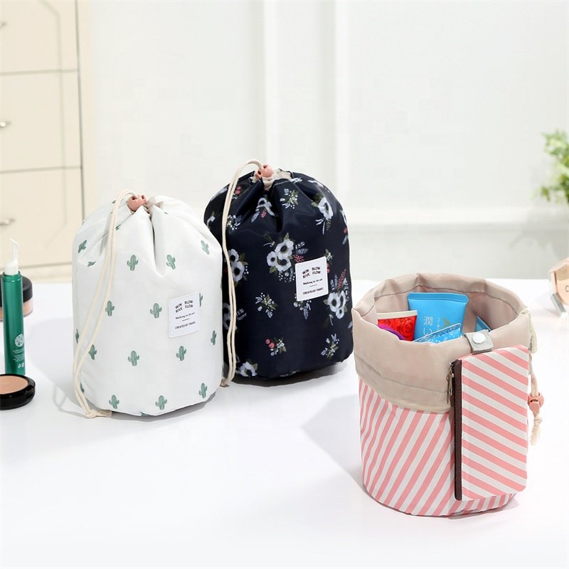 Cute Toiletry Organizers travel organizer Folding Cosmetic Underwear Pouch Case Collapsible Makeup Storage Bags with drawstring