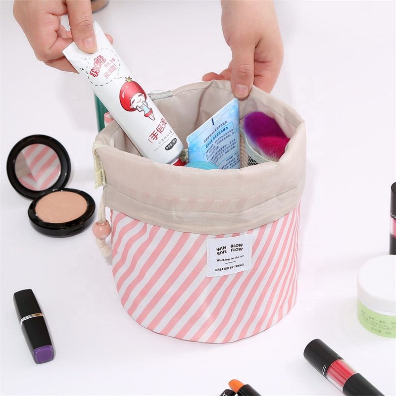 Cute Toiletry Organizers travel organizer Folding Cosmetic Underwear Pouch Case Collapsible Makeup Storage Bags with drawstring