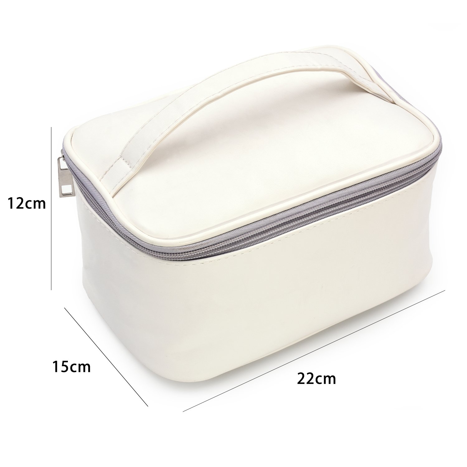 China Factory Custom PU Makeup Storage Brush Travel Case Portable Cosmetic Organizer with Zipper