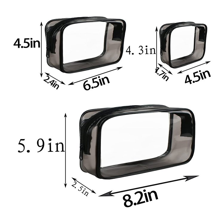 Hot Selling Clear Transparent Pvc Cosmetic Bags makeup Bag organizer Pouches