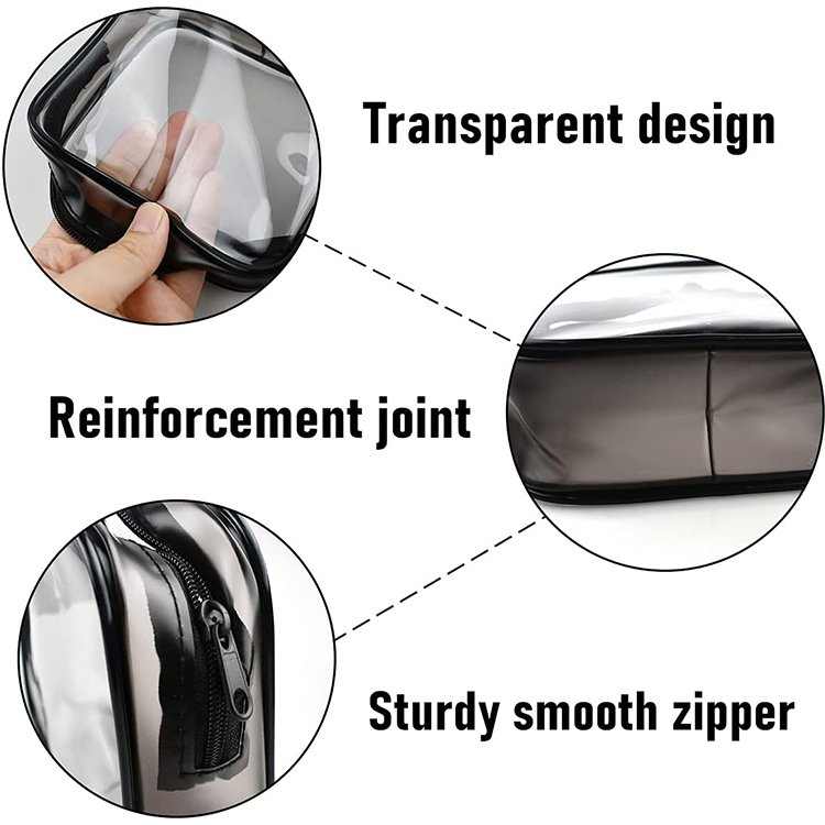 Hot Selling Clear Transparent Pvc Cosmetic Bags makeup Bag organizer Pouches